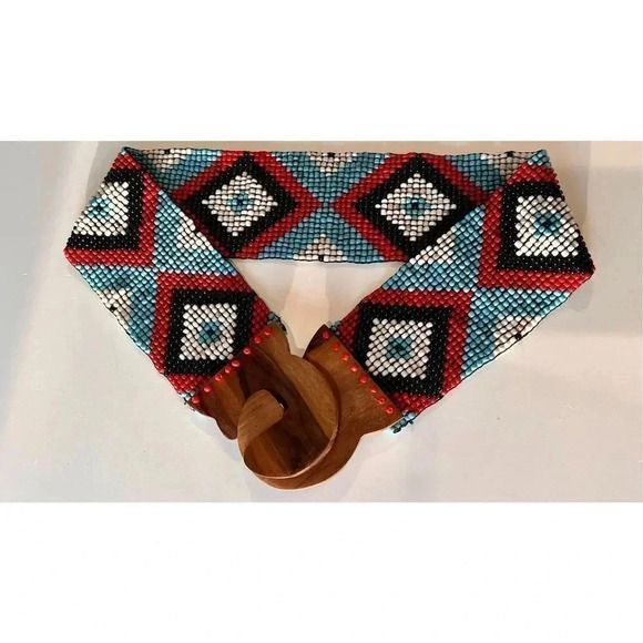 Multicolor Patterned Women's Belt - Picture 1 of 6